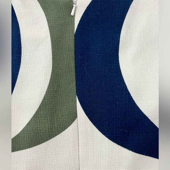 ANTHROPOLOGIE Tabitha Mod Circles Navy & Olive Retro Sheath Dress - Picture 8 of 9